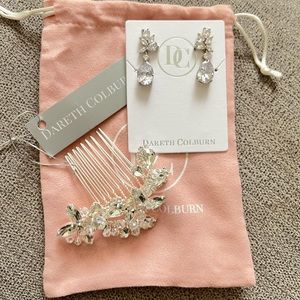 Dareth Colburn hair piece and earrings